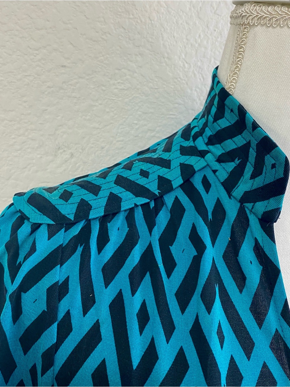 Archive Diane von Furstenberg DVF Tessa Silk Wrap Dress Y2K Geometric Link 4 - Picture 4 of 10